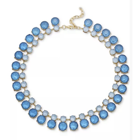 ON 34th Jewelry - CLASSY ON 34th Two Tone Blue Stone Necklace/Bib 16"-18" NWT Ret $59.50